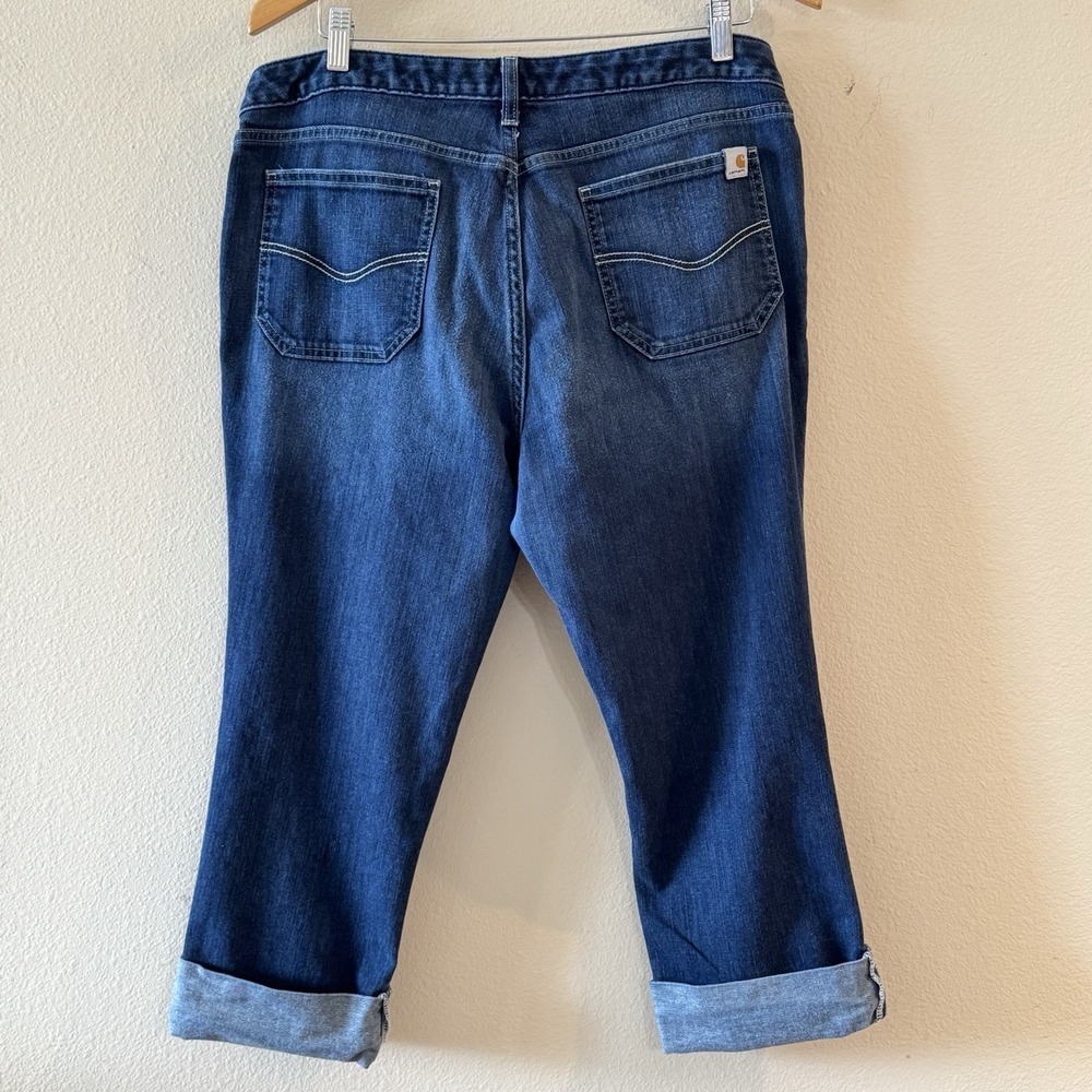 Carhartt Curvy Fit Cropped Jeans Women's 36"Utility Cuffed Denim